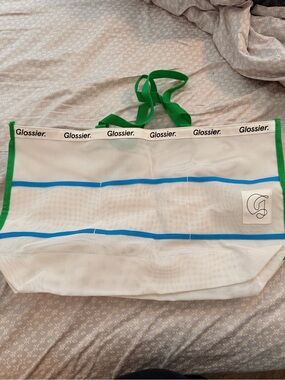 Glossier Mesh Beach Tote Bag